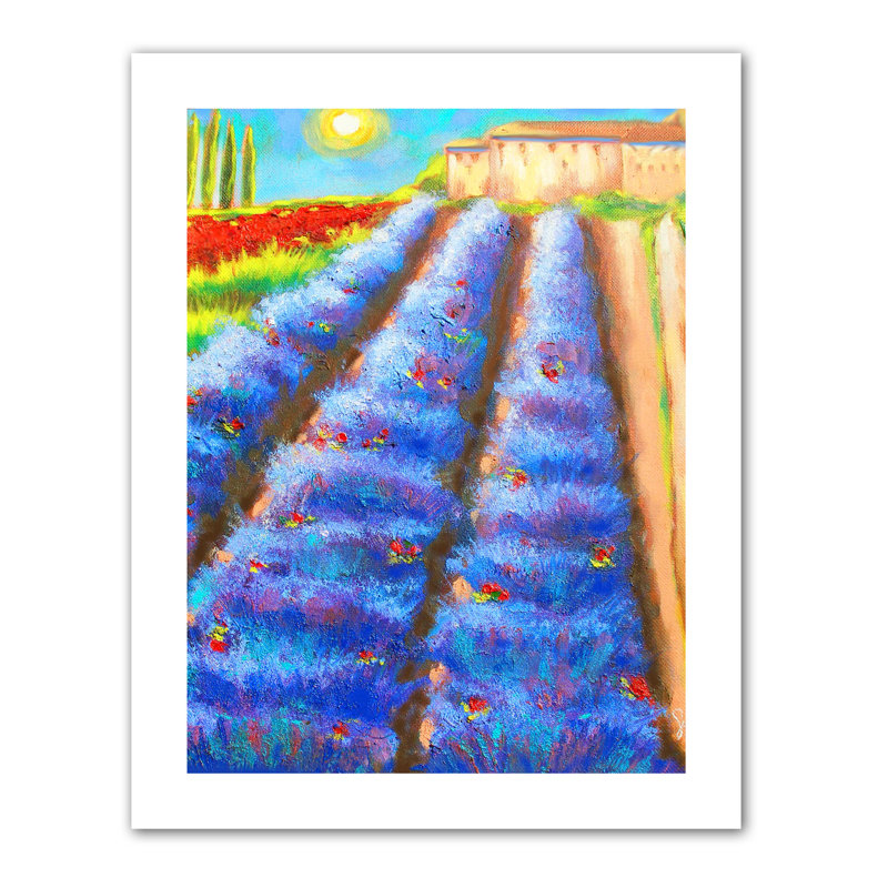 « provence rows » par susi franco, reproduction d’art sur toile, H 48 po x l 36 po, Toile tendue
