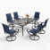 Sutiya 6 - Person Metal Patio Dining Set with Rectangular Table