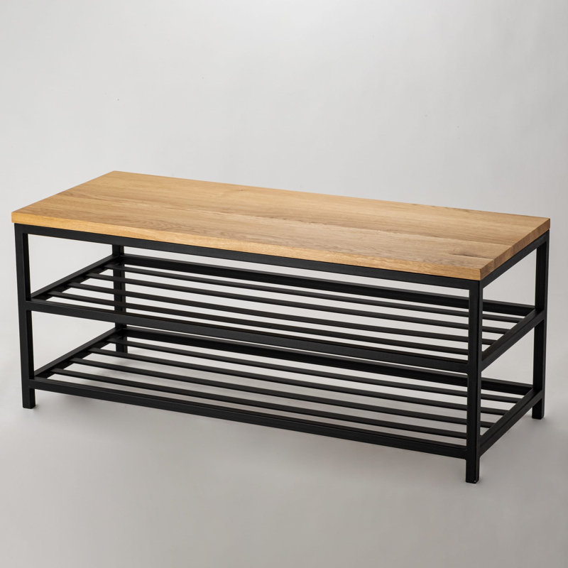 Dovie Solid Wood Storage Bench, H40 x W45 x D35cm