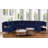 142" Wide Velvet Symmetrical Modular Corner Sectional-78259229