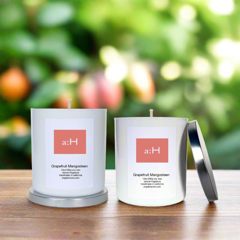 White Grapefruit Mangosteen Scented Tumbler Candle Set