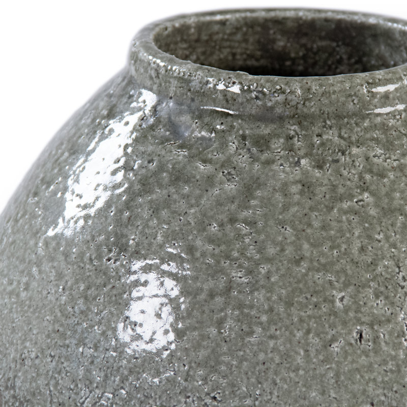 Earthernware Table Vase, 15.5" H x 12.8" W x 12.8" D