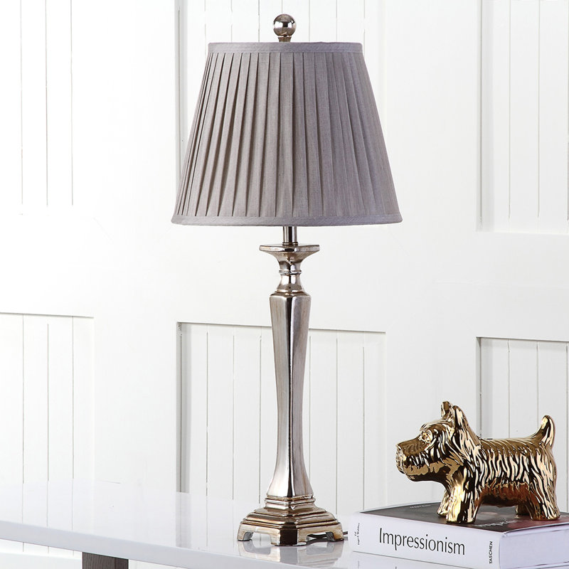 Lytchett Minster Resin Buffet Lamp, Silver
