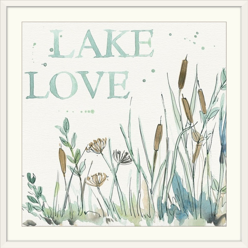 Pixie «Lakehouse VI» par Anne Tavoletti, reproduction d'art, H 28 x l 28 po x P 1 po, Cadre blanc