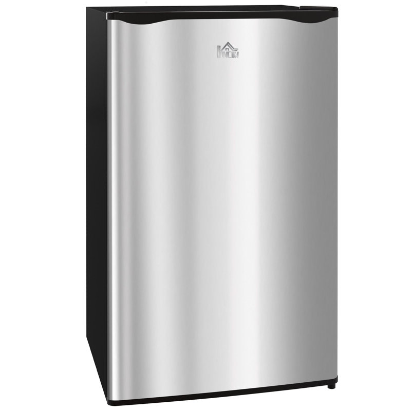 3.2 Cu.Ft Mini Fridge With Freezer, Single Door Compact Refrigerator With Adjustable Thermostat, Shelf And Reversible Door For Bedroom, Dorm, Home Office, Energy Efficient