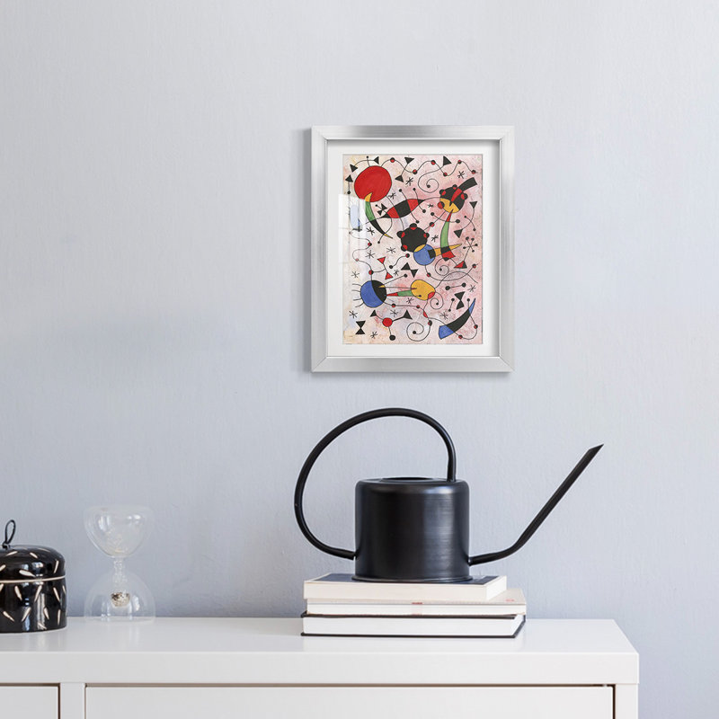 Miro Memoirs I - Impression encadrée, H 25,5 po x l 17,5 po, Argent argent