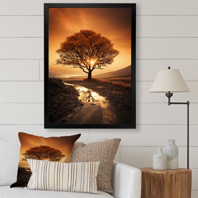" Brown Tree Dusks Embrace II "