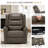 Manual Swivel Rocker Recliner – Adjustable Leather Lounge Chair with 360° Rotation-962896518