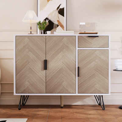 Armoire de rangement moderne, buffet avec tiroir et tablettes réglables en hauteur