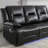 3 Seater Home Theater Recliner Manual Recliner Chair With A LED Light Strip Two Built-In Cup Holders For Living Room,Bedroom