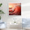 Minimalisme vague rose lever de soleil - nautique et plage, salon d'art mural