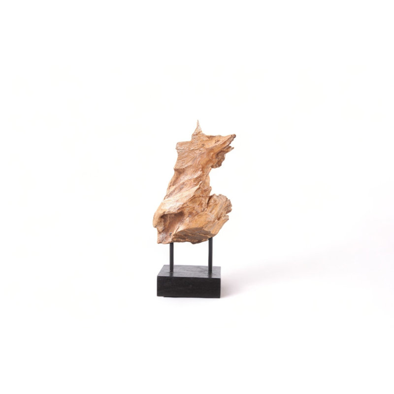 Table Top Organic Teak Sculpture- 28" Inch Tall