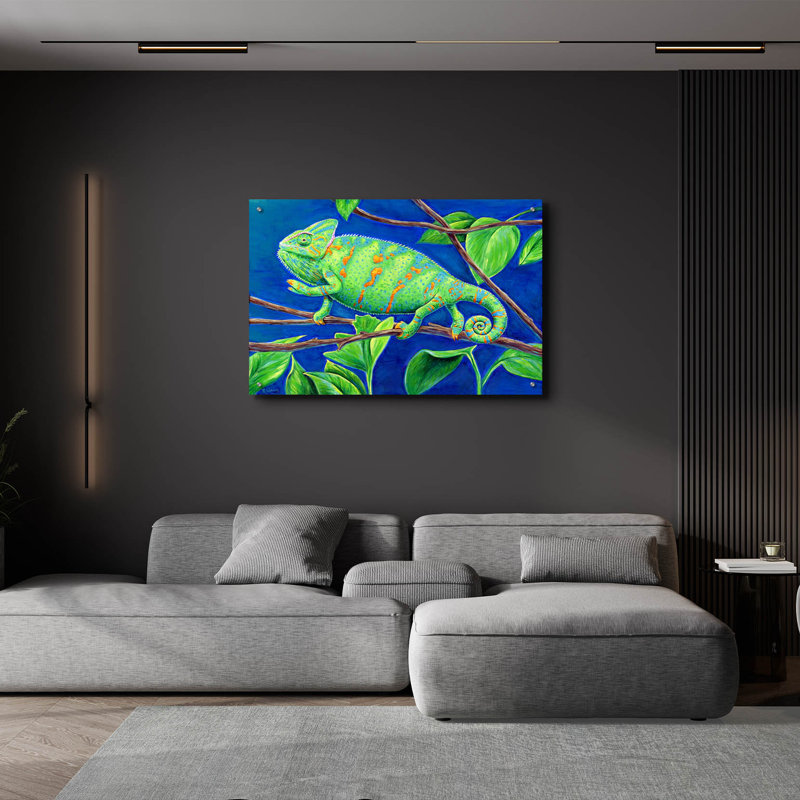 «Veiled Chameleon» par Rebecca Wang Art, H 24 po x l 36 po x P 0,2 po
