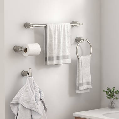 Kingston Brass Bahk61212478c Monarch 5 Piece Towel Bar Bath Set Polished Chrome