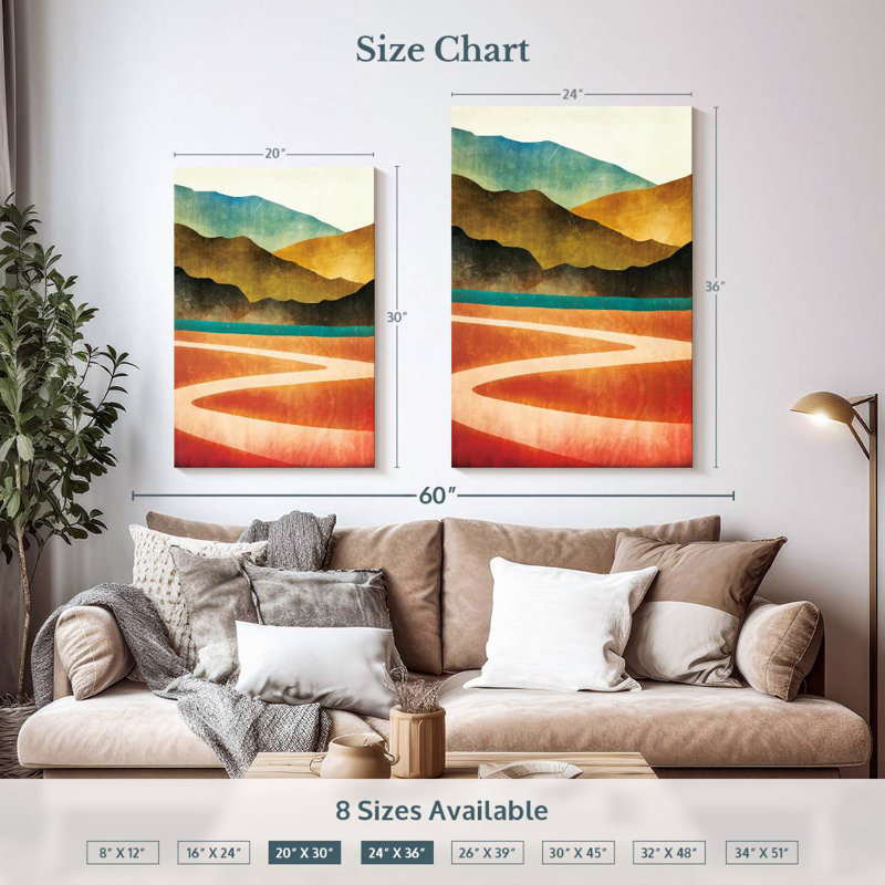 Avery Mountain Trail Abstract, 36" H x 24" W