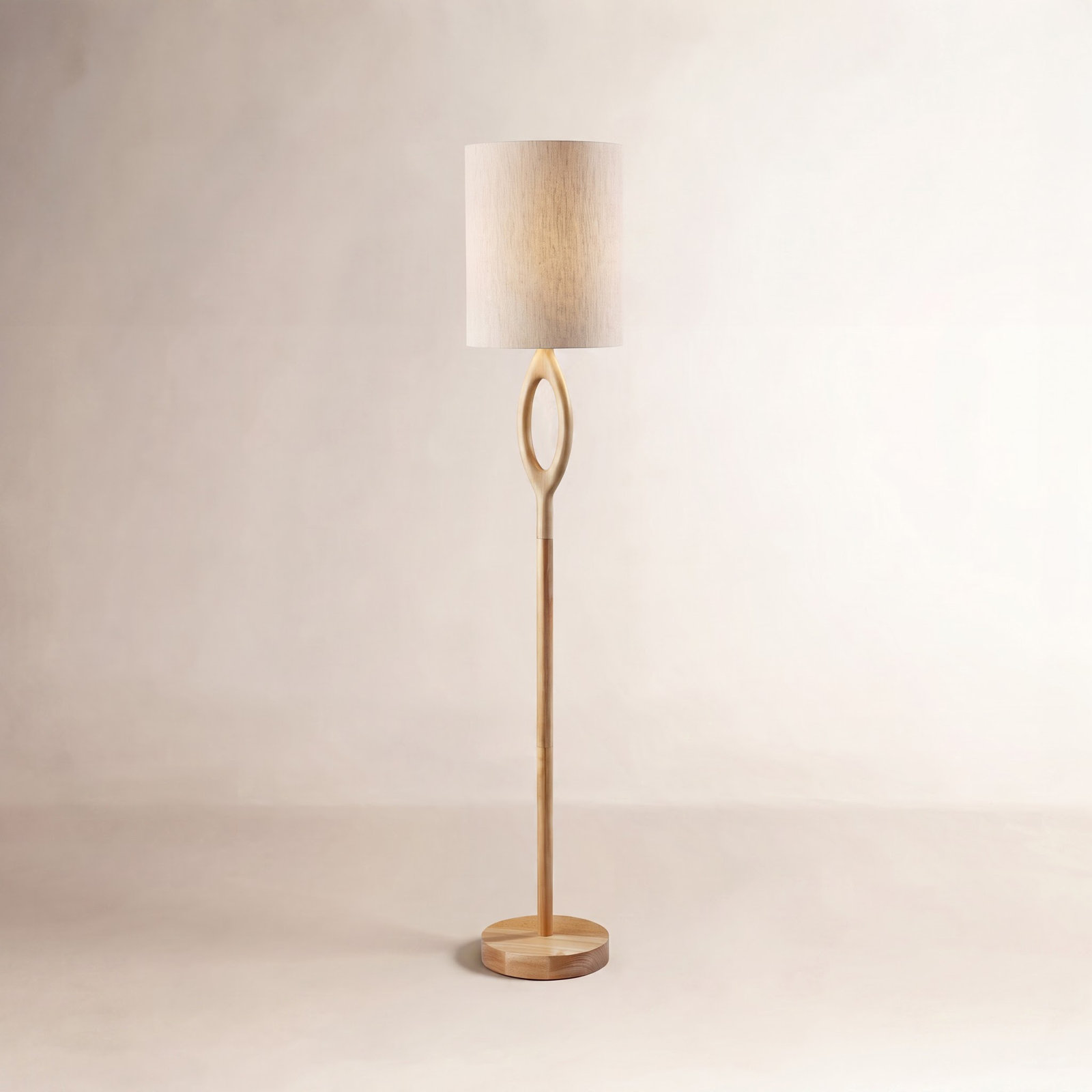 Kyas 61'' Floor Lamp, Natural, Gray