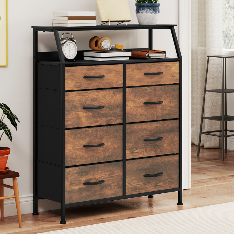 Borough 98Cm W 8-Drawer Chest Of Drawers, Brown