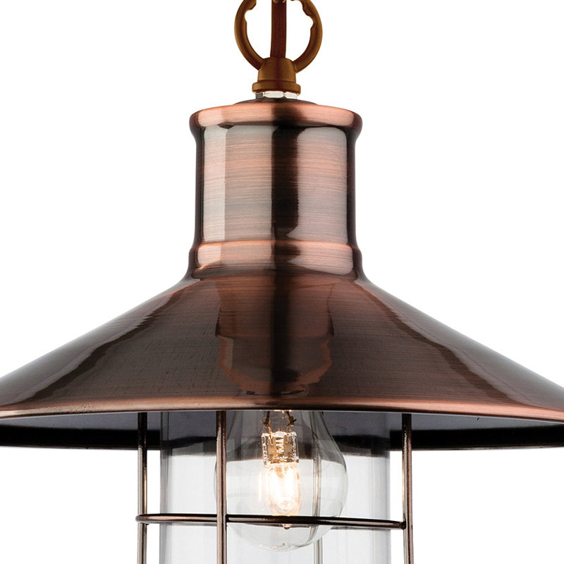 Crescent 1 - Light Cone Pendant, Antique Copper