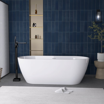 66.9'' x 29.5'' Freestanding Soaking Acrylic Bathtub