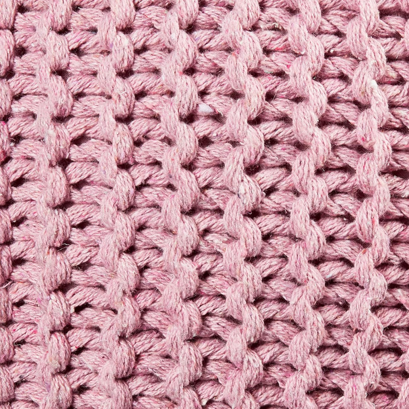 Pouf rond 18 po Bramble, Rose
