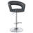 Grey and Chrome Adjustable Bar Stool