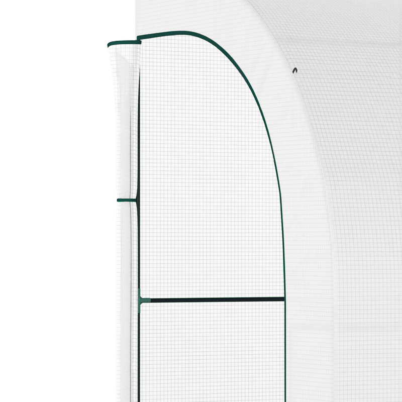 Outsunny 10' X 5' X 7' Lean To Greenhouse, 7' H x 10' W x 8' D, White