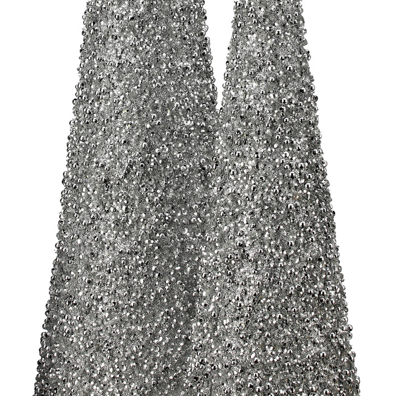 Ensemble 3 pièces d'arbre à cône scintillant, Argent argent