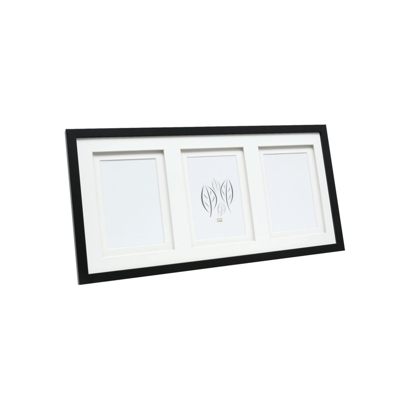 Rikhard Black MDF Picture Frame with Mat, 15cm x 20cm