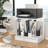 2-Tier Desktop Printer Stand With Fabric Drawer, Sturdy Home Office Organizer For Printers, 3D Printers, Fax Machines, Scanners, Compact And Space-Saving Design