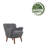 Jeovoni Fabric Accent Chair with Rubberwood Legs-742224962