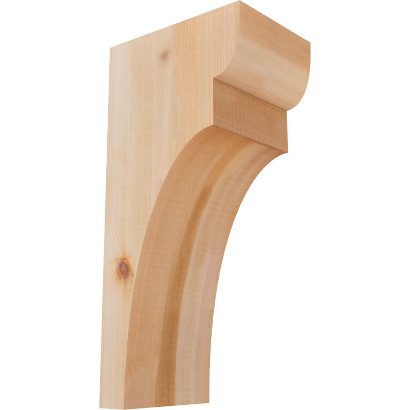 Yorktown Corbel, H 16 po x l 5,5 po x P 8 po, Cèdre rouge, Lisse