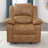 Kahler 37.75" Wide Faux Leather Manual Glider Recliner-2101996046