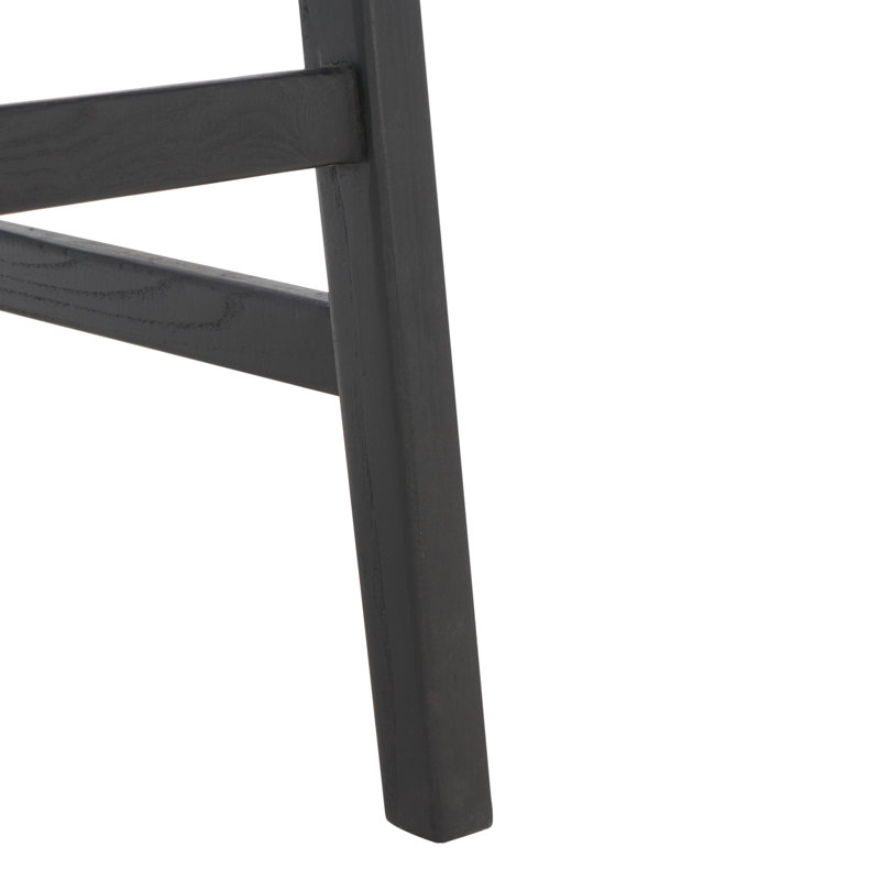 Tabouret de bar et de comptoir en cuir Alston, Tabouret de bar (siège d’une hauteur de 30 po), Noir, Noir