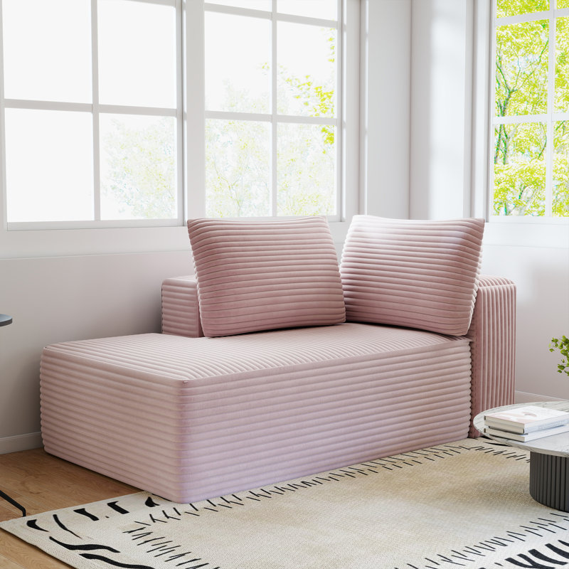 Chaise Boneless Cloudy, aucun assemblage requis, chaise rembourrée moderne en velours côtelé avec assise profonde