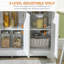Buffet de cuisine moderne avec 2 tiroirs et tablettes réglables pour un rangement multifonctionnel et polyvalent-1158857580
