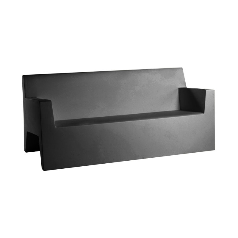 Jut 36" Wide Outdoor Patio Sofa, Anthracite