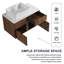 Meuble-lavabo mural moderne avec lavabo en céramique, rangement à fermeture douce, fini bois naturel-687444284-687444285