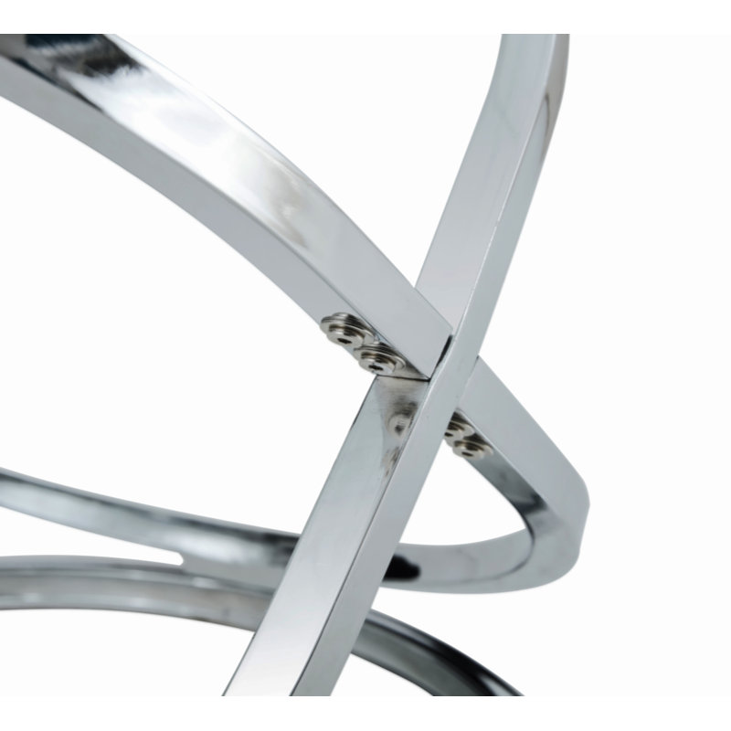 Table basse Dilay, Argent argent, H 18,95 po x L 39,43 po x l 39,43 po