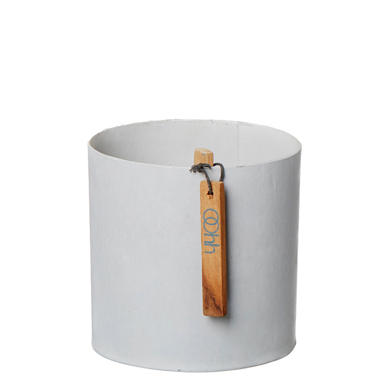 Ensemble de pots à fleurs en bois 3 pièces Pickens, Blanc, H 4,3 po x l 4,3 po x P 4,3 po
