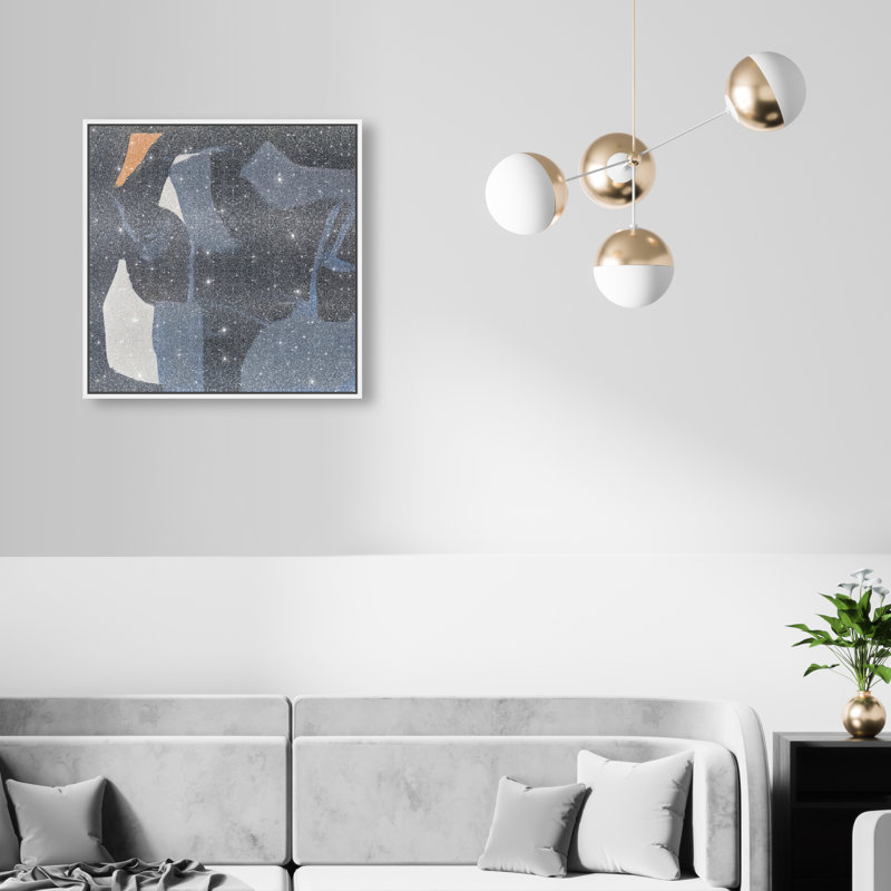 Obscured Voices II Canvas Abstract Print by Oliver Gal, Black Frame, 12 x 12, 21"H x 21"W, White Frame