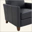 Midnight Blue Faux Leather Modern Recliner