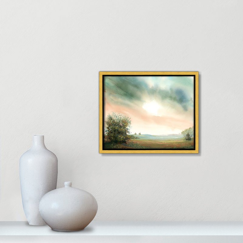 «Valaida Edge Print» par Dena Ann Adams, H 9,5 po x l 11,5 po, Doré