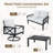 Outdoor Metal 4 Person Seating Group With 2 Swivel&Rocking Chair