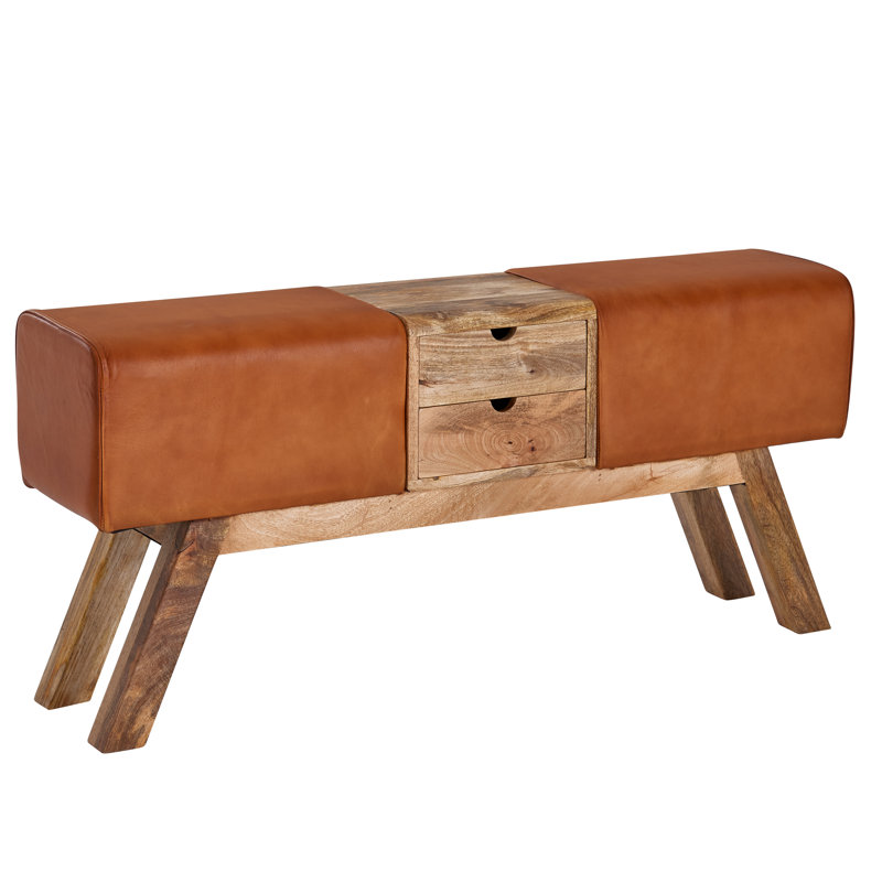 Eilish Upholstered Storage Bench, Brown