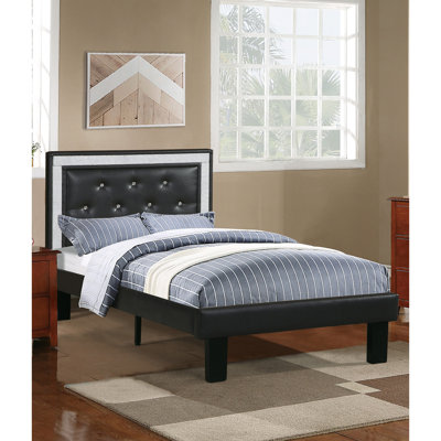 Mobilier de chambre à coucher style lit simple capitonné Diamond