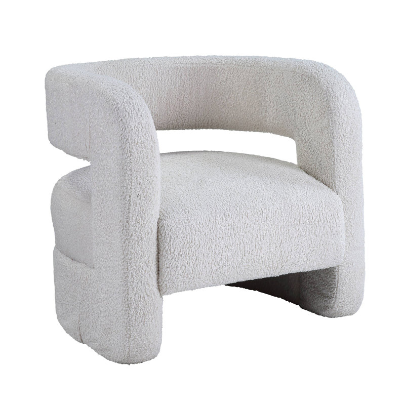 Fauteuil demi-tonneau rembourré Fynnlay
