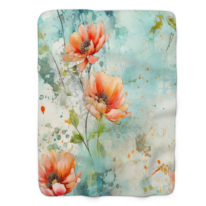 Grunge Foliage - 1 Piece Premium Blanket, Queen
