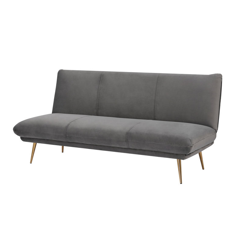 Canapé-lit Elspeth, 100 % polyester gris