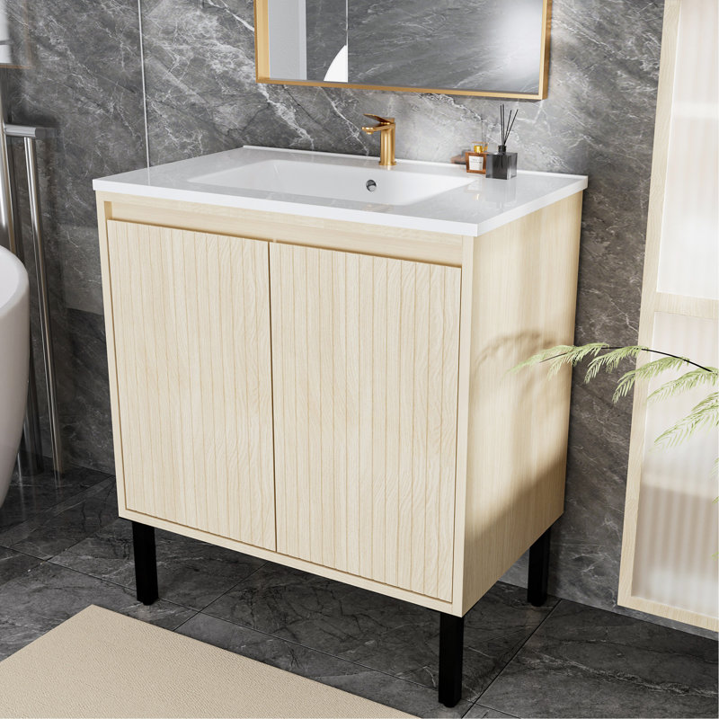 Meuble-lavabo de 30 po sans lavabo, Chêne clair, Chêne clair