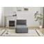 Canapé moderne en mousse à mémoire de forme compressée, méridienne simple pour le salon, canapé modulaire Cloud pour animaux de compagnie, tissu en velours côtelé, repose-pieds mobile, sans assemblage avec coussins-10517111